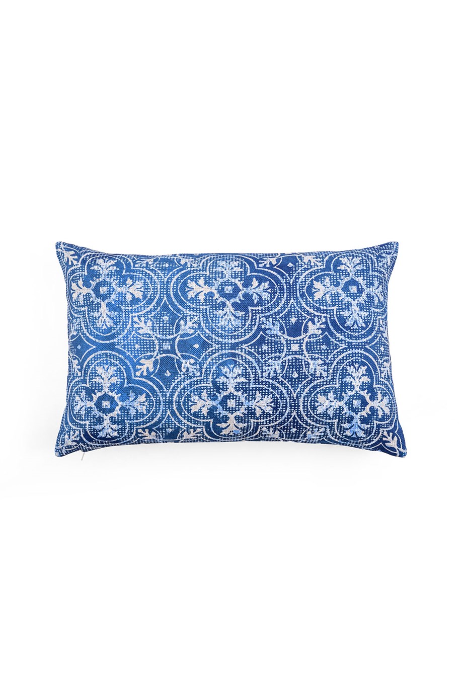 Marine Polyester Dijital Batik Çini Desen Baskılı Dikdörgen Kırlent Kılıfı