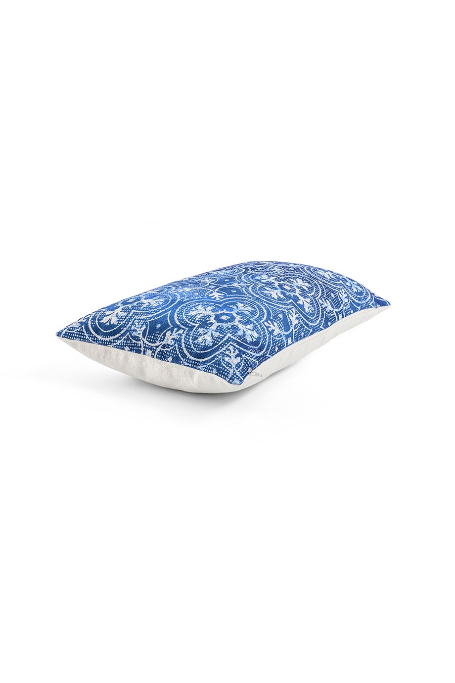 Marine Polyester Dijital Batik Çini Desen Baskılı Dikdörgen Kırlent Kılıfı