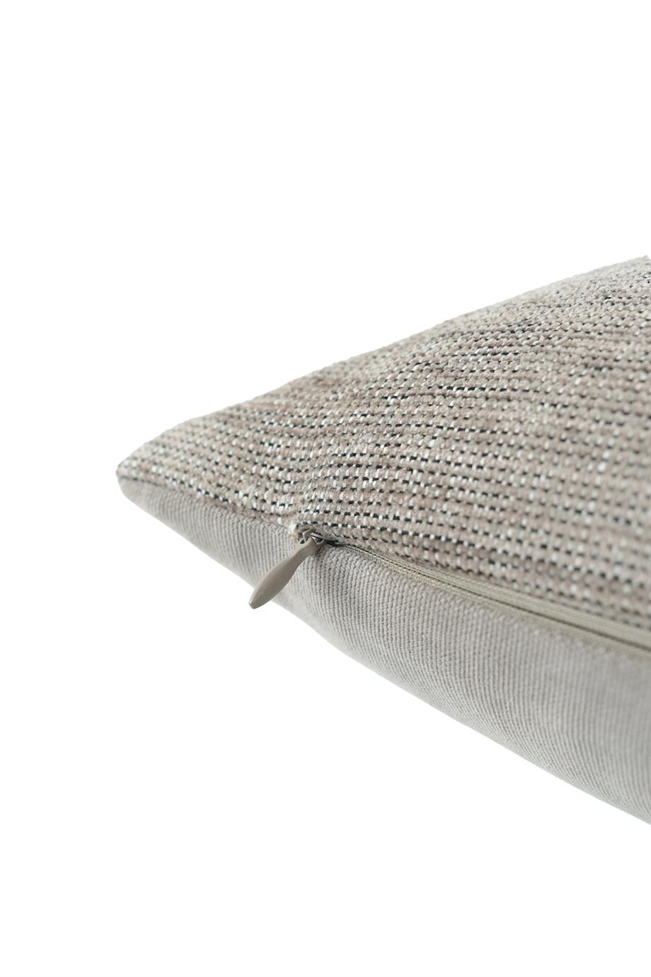 Stone Açık Gri Kendinden Dokulu 45x45 cm Kare Kırlent Kılıfı