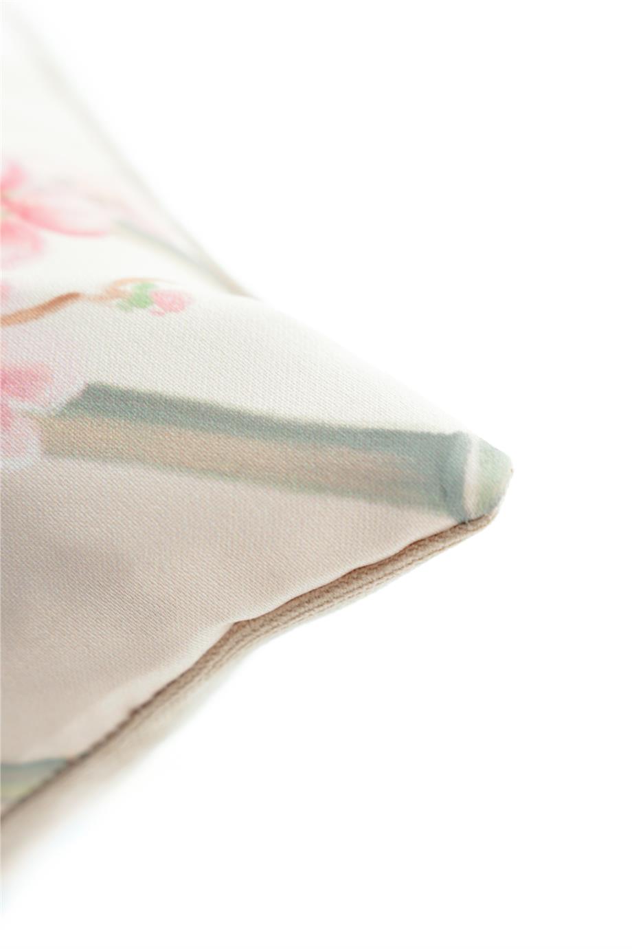 Romantic Floral Pembe Kırlent Kılıfı