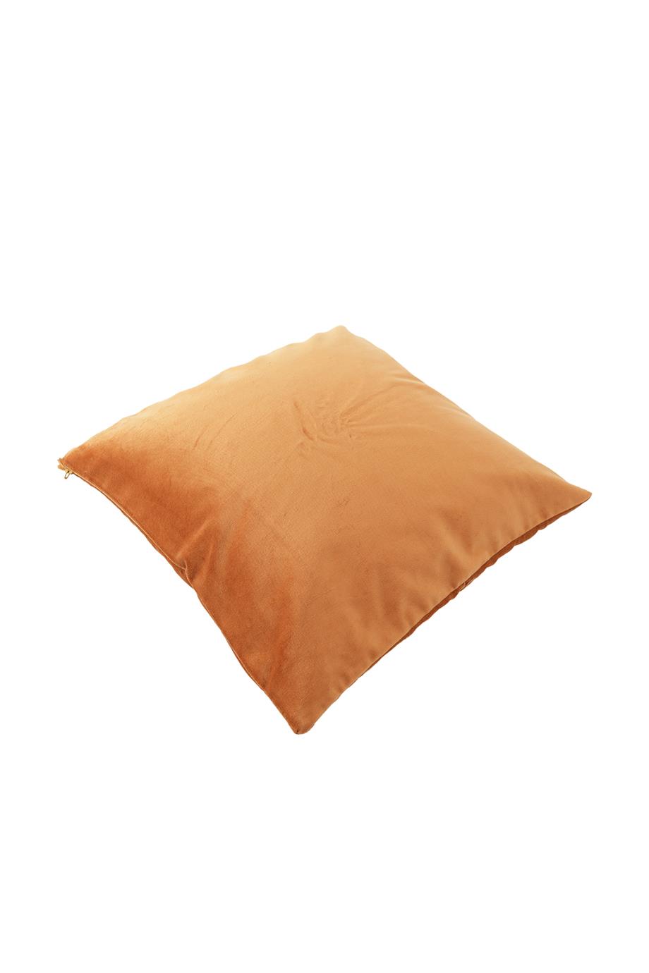 Warm Winter Turuncu Kadife Kırlent Kılıfı