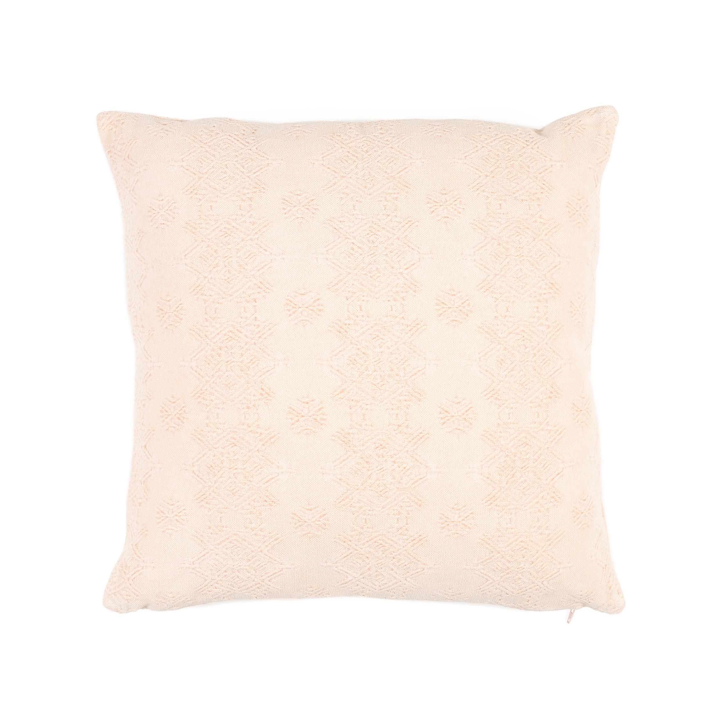 Romantic Floral Toz Pembe Pudra Şönil 45*45 cm Kare Kırlent Kılıfı