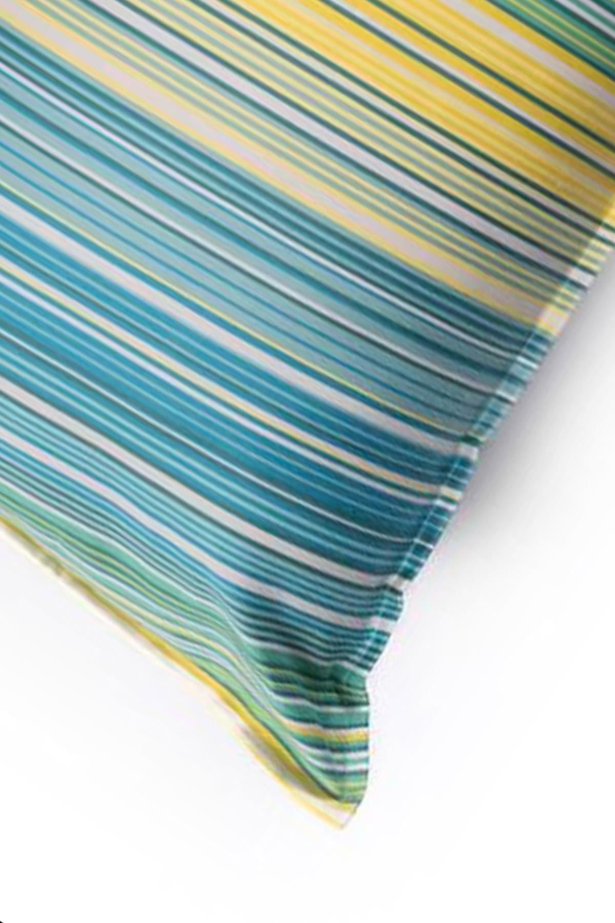 Aqua Marine Üç Renkli 35x55 cm Dikdörtgen Kırlent Kılıfı