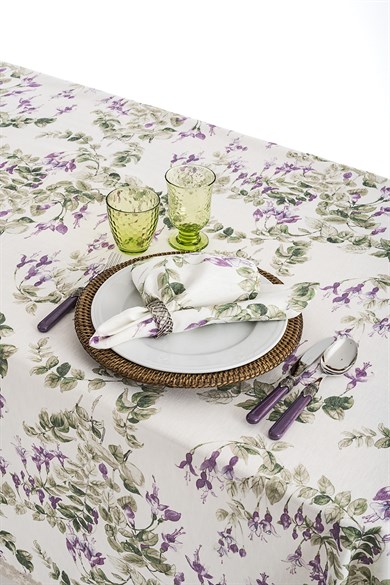 Sümbül Desenli Dörtlü Peçete Seti