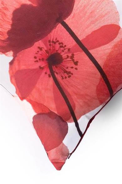 Multi Flower Gelincik Kare 50x50 cm Kırlent Kılıfı