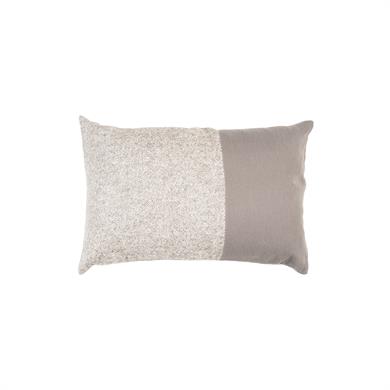 Warm Winter Gri Kaşmir Doku Kırçıllı 40x60 cm Dikdörtgen Kırlent Kılıfı