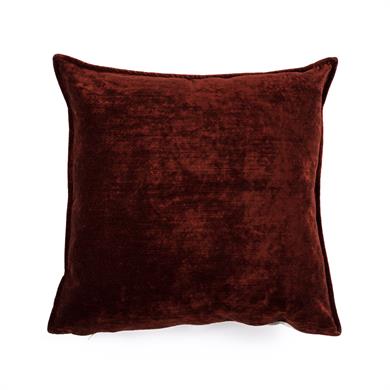 Warm Winter Kiremit Rengi Tonlarında Kadife 50x50 Kare Kırlent Kılıfı