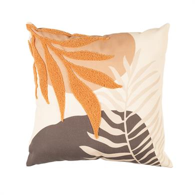 Warm Winter Lase İşlemeli 45x45 cm Kırlent Kılıfı Oranj