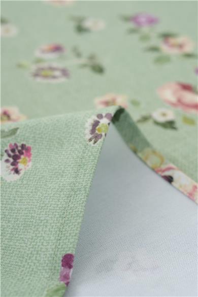 Luglio Çiçek Desenli Yeşil Masa Bandı