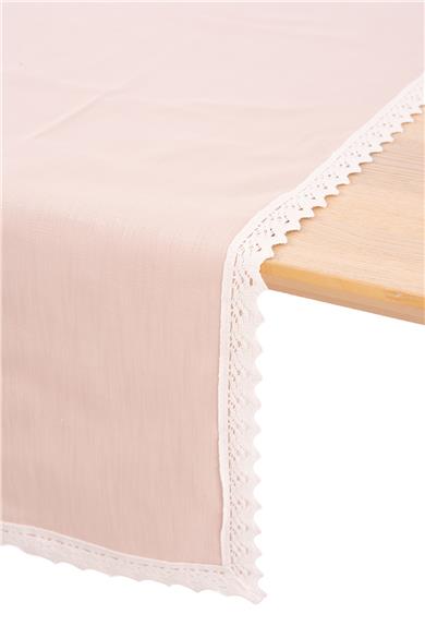 Luglio Dantel Detaylı Pudra Pembe Masa Bandı