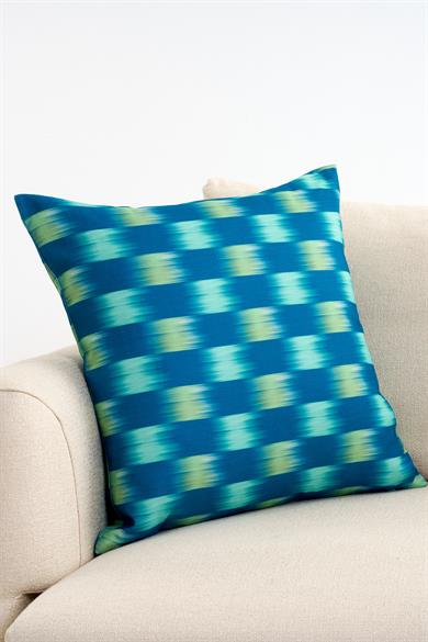 Multi Flower Mavi Kırlent Kılıfı