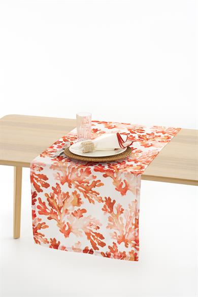 Mercan Desenli Masa Bandı