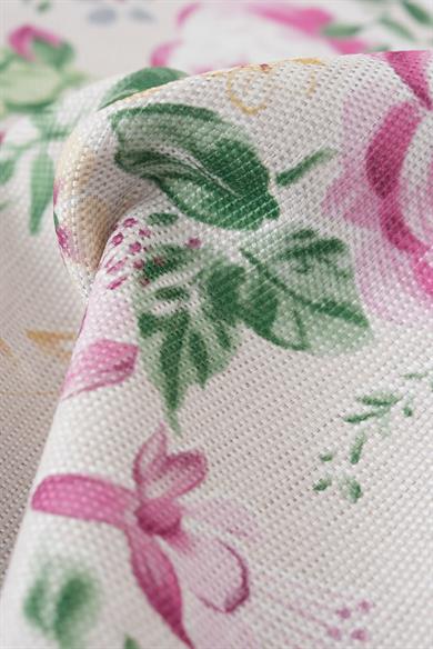 Mor Çiçek Detaylı Masa Örtüsü