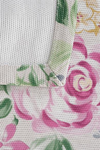 Mor Çiçek Detaylı Masa Örtüsü