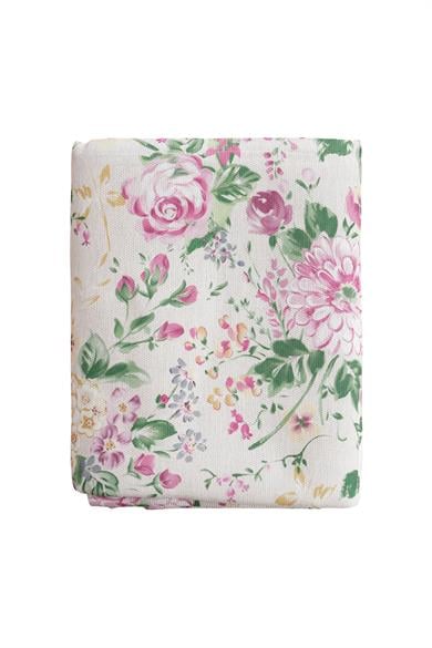 Mor Çiçek Detaylı Masa Örtüsü