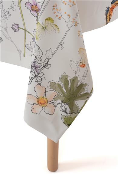 Multi Flower Çiçek Desenli Renkli Masa Örtüsü