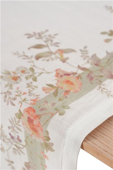 Multi Flower Çiçek Detaylı Vintage Renkli Masa Bandı