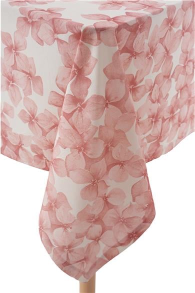 Multi Flower Ortanca Detaylı Pembe Masa Örtüsü