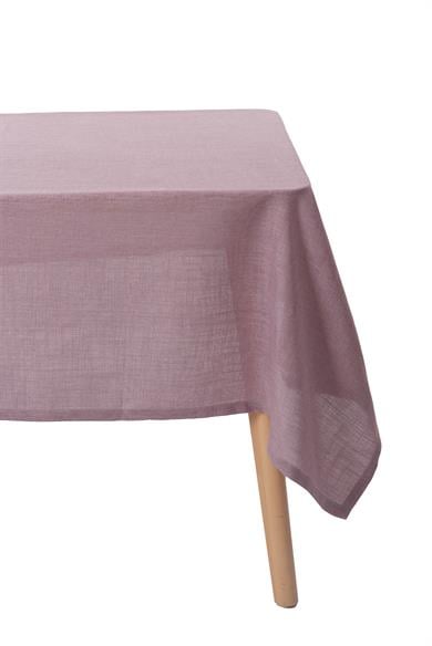 Pembe Düz Keten Masa Örtüsü