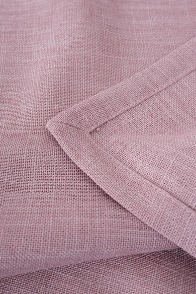 Pembe Düz Keten Masa Örtüsü