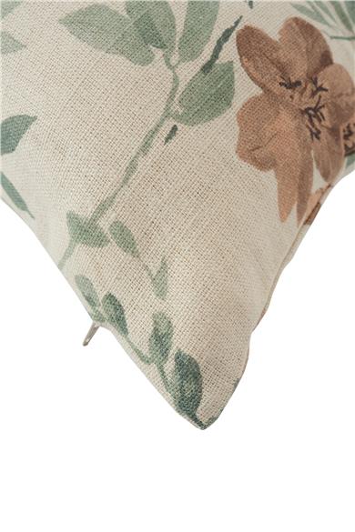 Romantic Floral Bej Kırlent Kılıfı