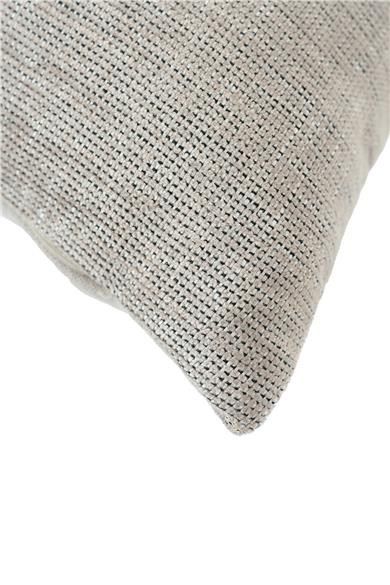 Stone Açık Gri Kendinden Dokulu 45x45 cm Kare Kırlent Kılıfı