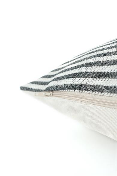 Global Etnik Gri / Siyah Kırlent Kılıfı