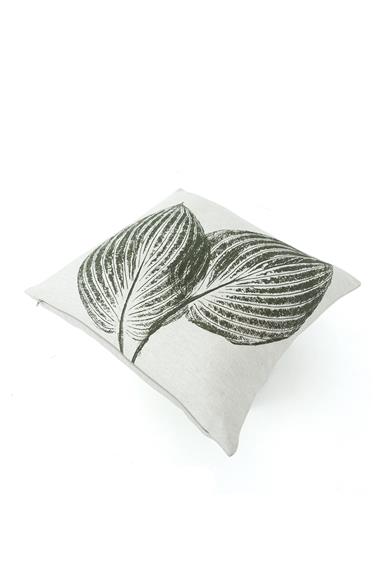 Nature Gri / Yeşil Kırlent Kılıfı