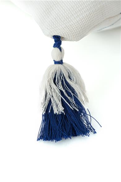 Marine Krem / Lacivert Kırlent Kılıfı