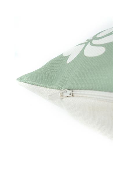 Romantic Floral Yeşil Kırlent Kılıfı