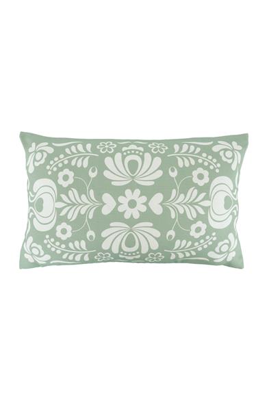 Romantic Floral Yeşil Kırlent Kılıfı