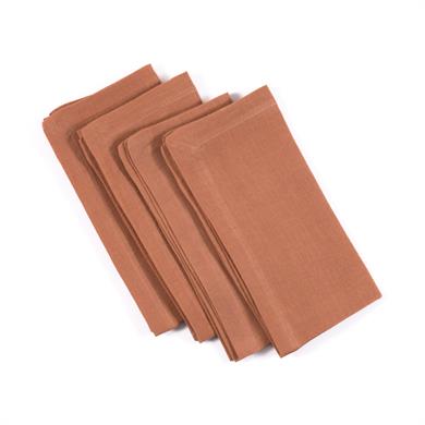 Terekota Rengi Keten 45x45 4 lü Peçete Seti