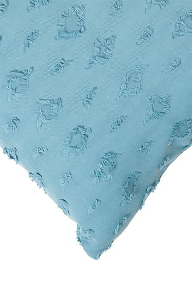 Aqua Marine Turkuaz Kesmeli 45*45 cm Kare Kırlent Kılıfı