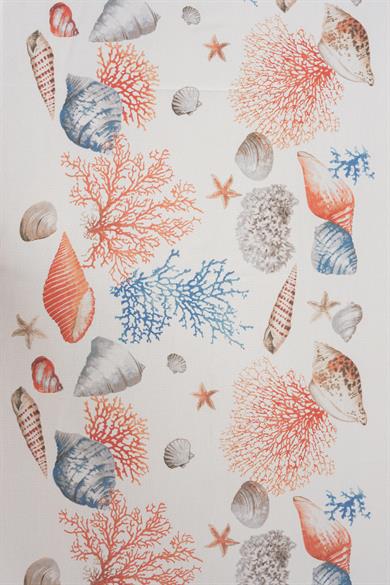 Turuncu / Mavi Mercan Detaylı Masa Örtüsü