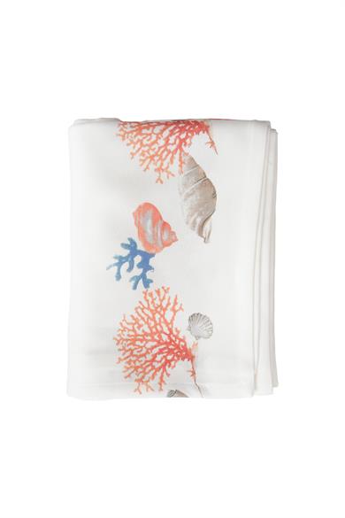 Turuncu / Mavi Mercan Detaylı Masa Örtüsü