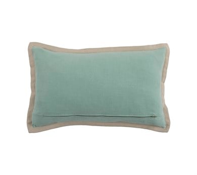 Aqua Marine Bej Biyeli Aqua Keten Dikdörtgen Kırlent Kılıfı