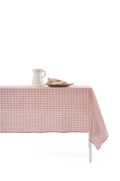 Kırmızı Pötikareli 150x250 cm Dikdörtgen Masa Örtüsü