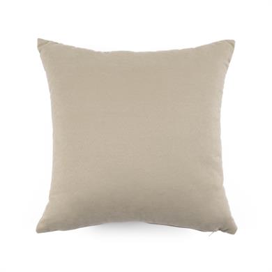 Romantic Flower Vizon Üzerine Beyaz Çiçek Baskılı 40x40 Kare Kırlent Kılıfı