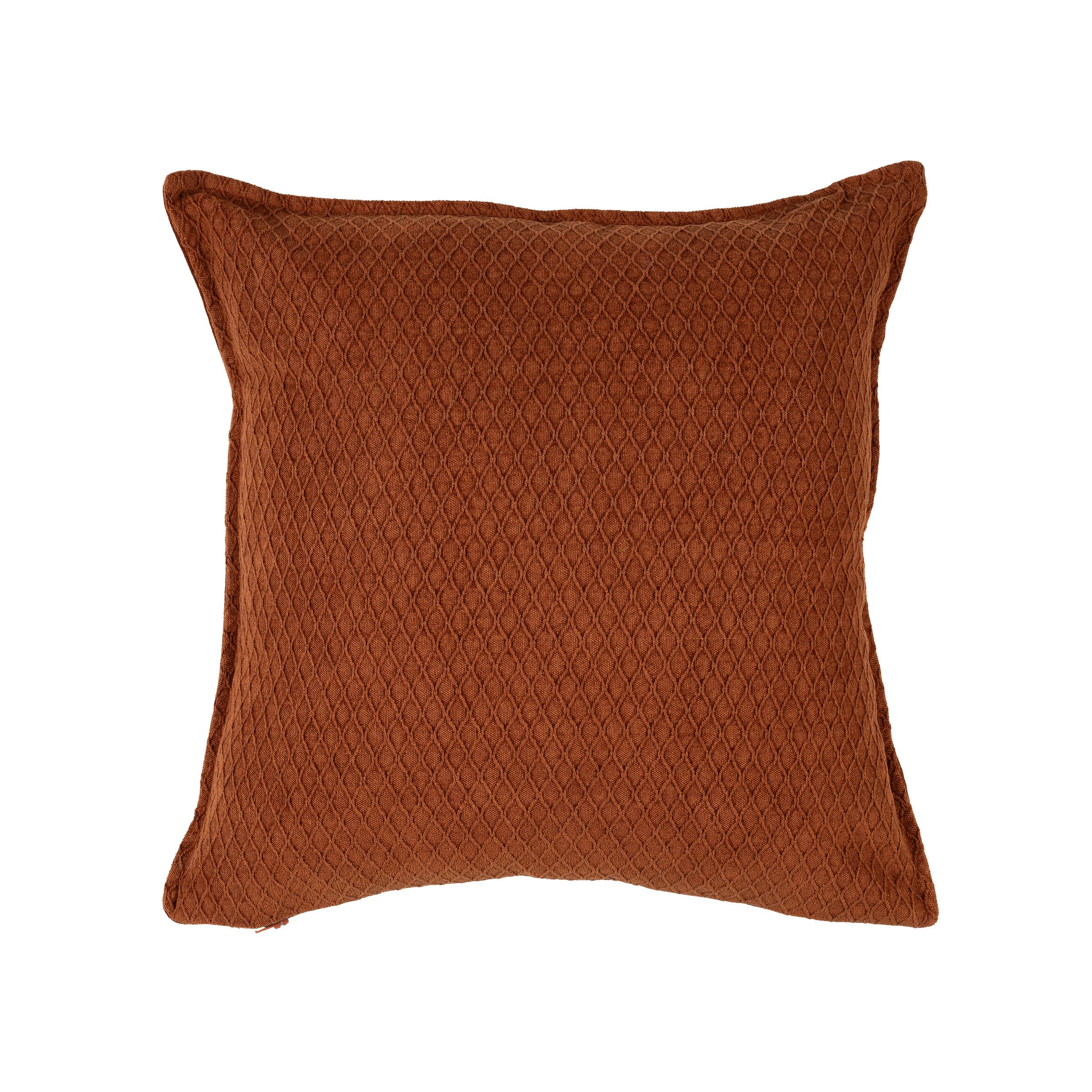 Koyu Turuncu 45x45 cm Kare Kırlent Kılıfı