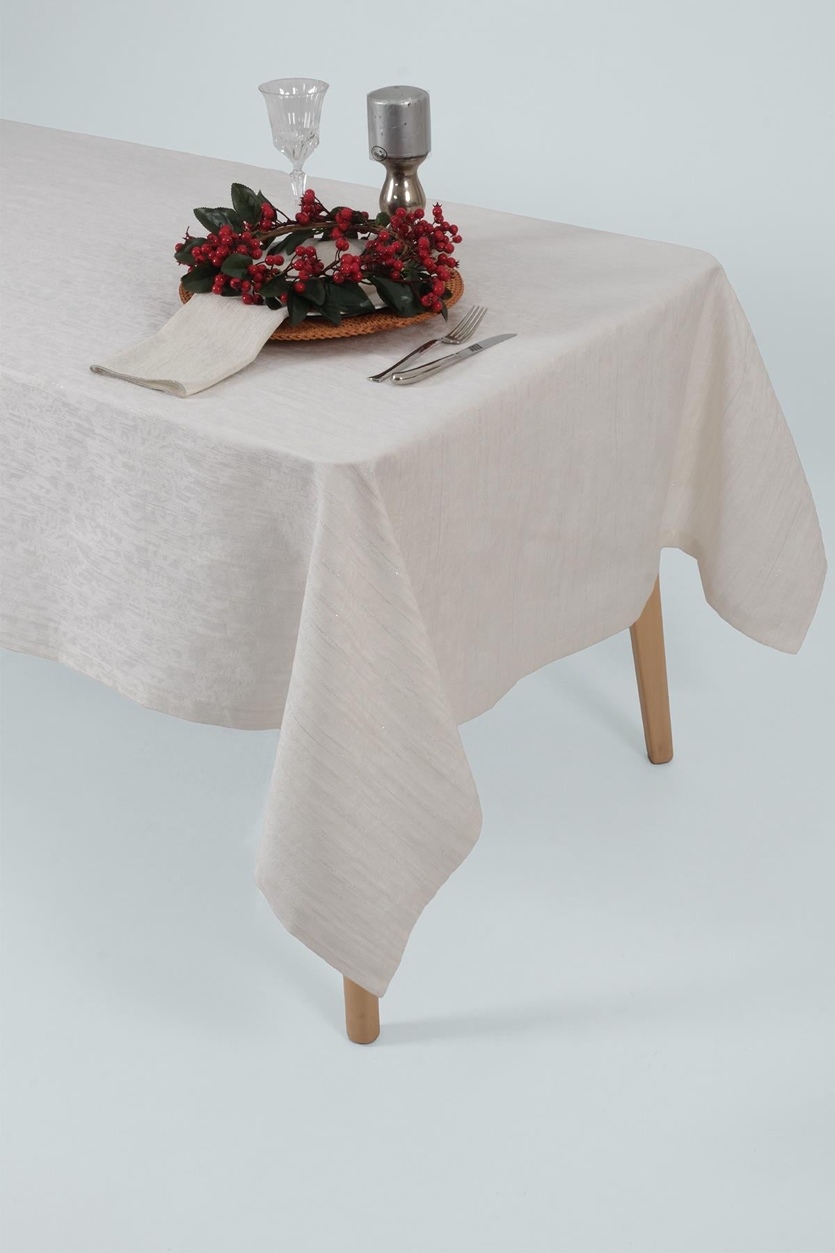 Krem / Silver Masa Örtüsü
