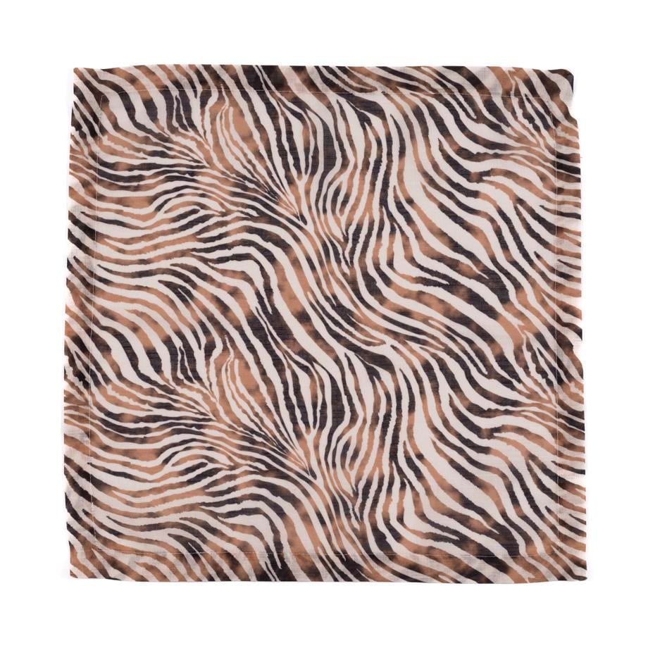 Leopar Desenli Kare 4Lü Peçete Seti CVICD1C06DM3081001-0001