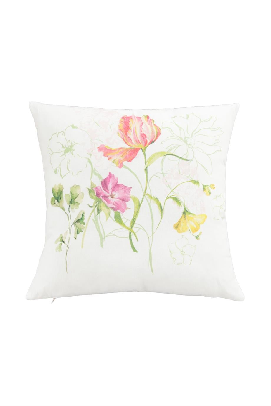 Multi Flower Çiçek Desenli Renkli Kırlent