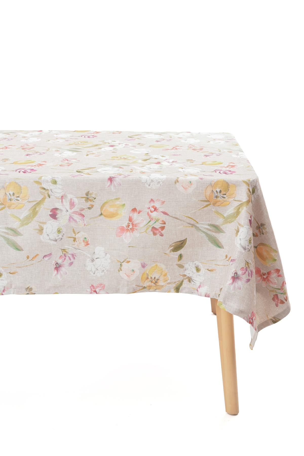 Sarı Çiçek Detaylı Masa Örtüsü