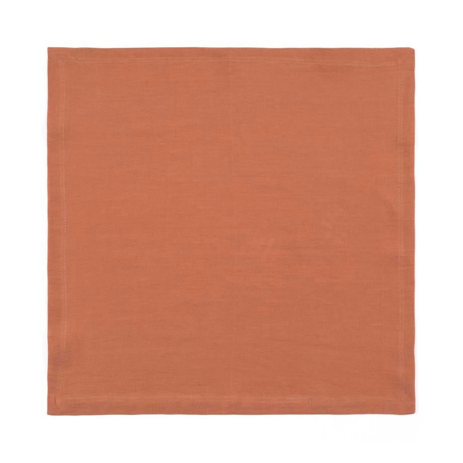 Terekota Rengi Keten 45x45 4 lü Peçete Seti CVICD1C07A89161001-BL02