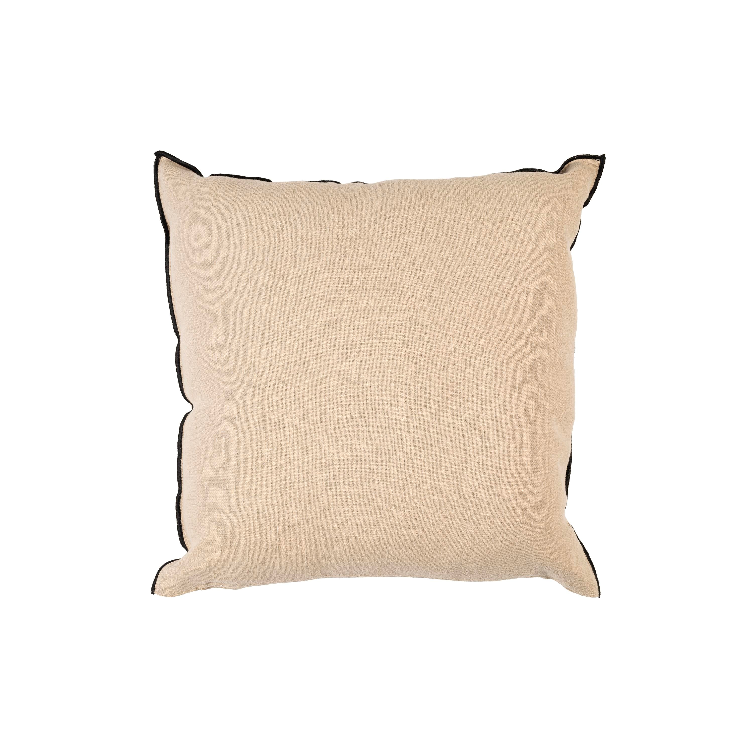 Wash Keten 50*50 cm Kırlent Kılıfı Bej