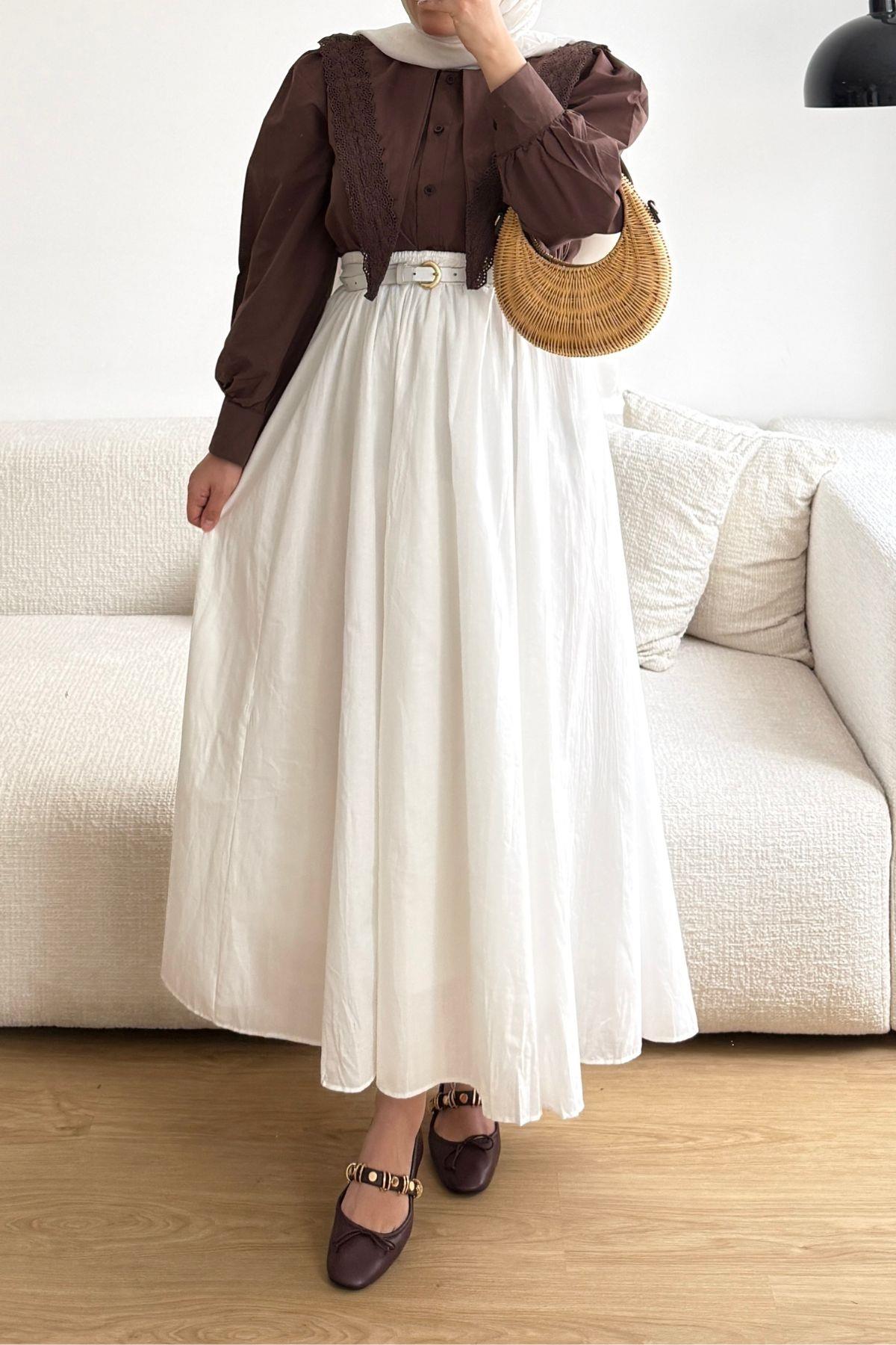 BEYAZ ASTARLI KIRIŞIK VUAL ETEK