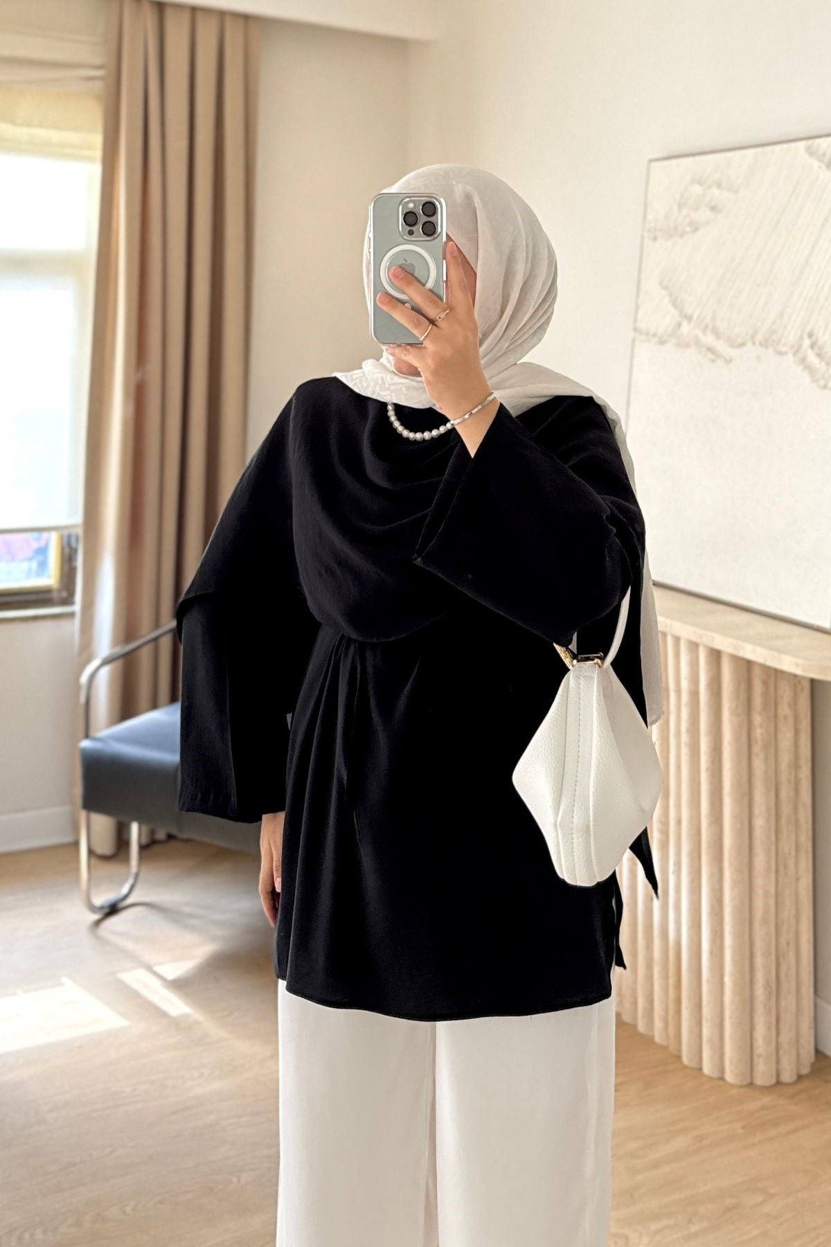 BLACK SEYYAR ŞAL DETAYLI BLUZ