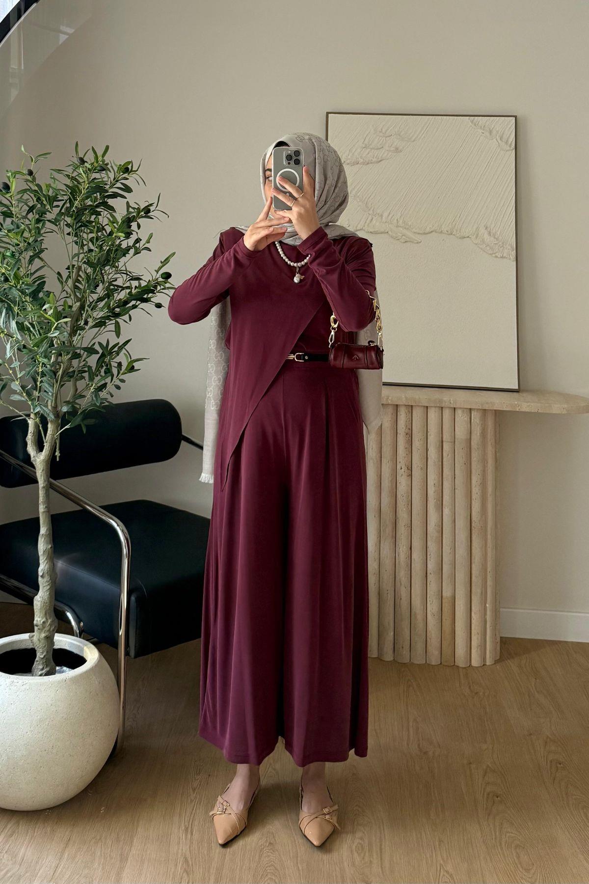 BORDO ASİMETRİK KESİM OYSHO TAKIM 