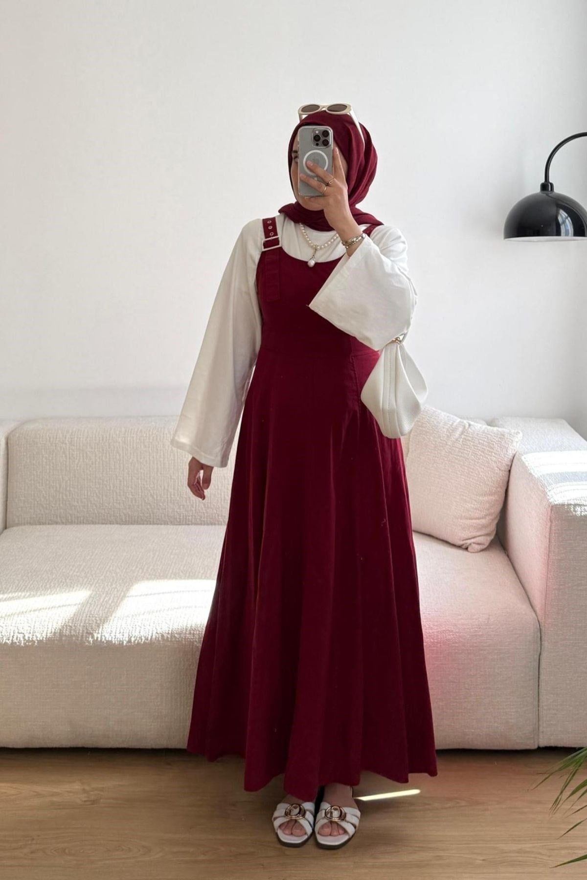 BORDO KUŞ GÖZÜ ASKILI JİLE