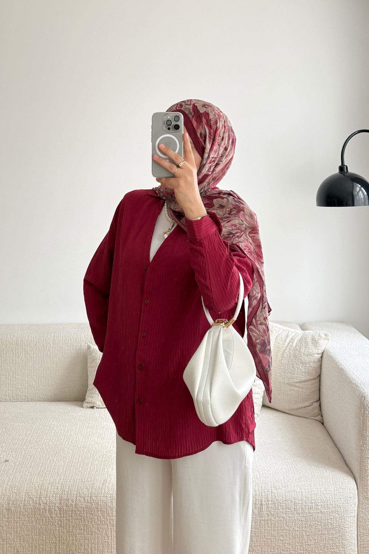 BORDO V YAKA WİLL GÖMLEK